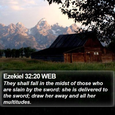 Ezekiel 32:20 WEB Bible Verse Image
