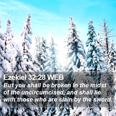 Ezekiel 32:28 WEB Bible Verse Image