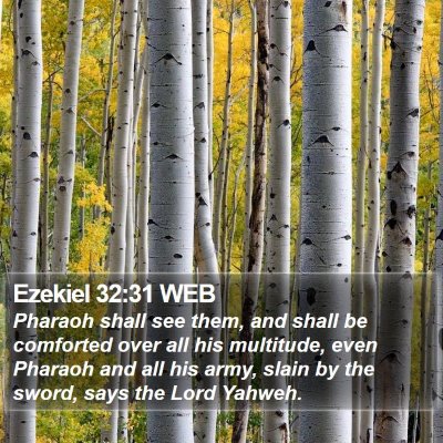 Ezekiel 32:31 WEB Bible Verse Image