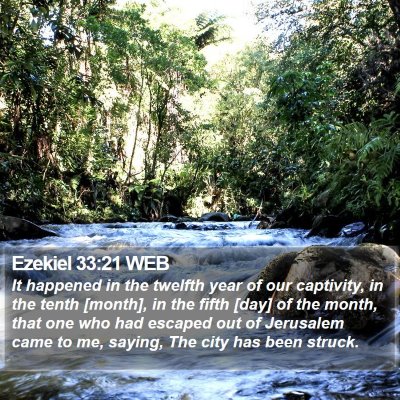 Ezekiel 33:21 WEB Bible Verse Image