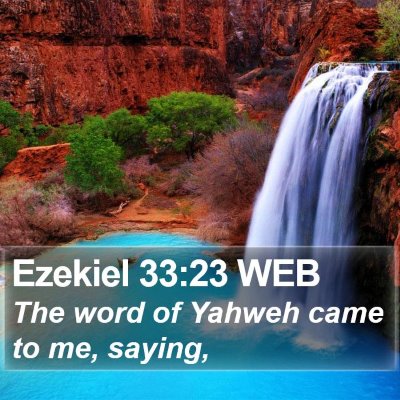 Ezekiel 33:23 WEB Bible Verse Image