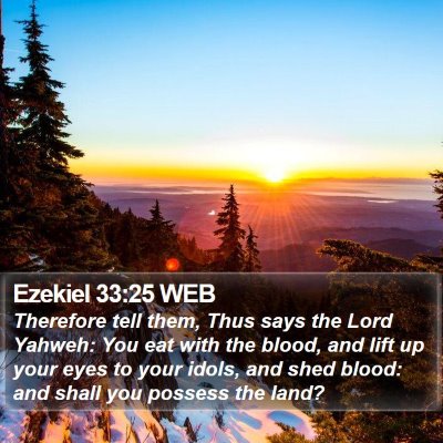 Ezekiel 33:25 WEB Bible Verse Image