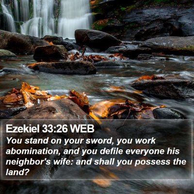Ezekiel 33:26 WEB Bible Verse Image