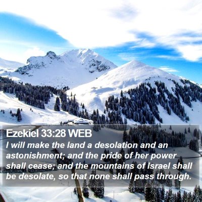 Ezekiel 33:28 WEB Bible Verse Image