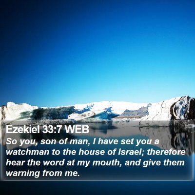Ezekiel 33:7 WEB Bible Verse Image