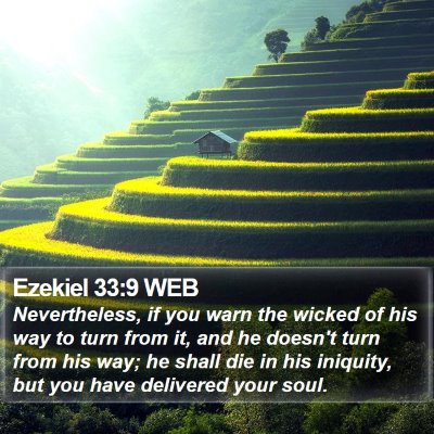 Ezekiel 33:9 WEB Bible Verse Image