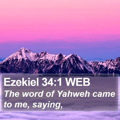 Ezekiel 34:1 WEB Bible Verse Image