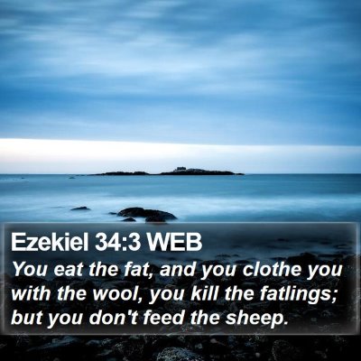 Ezekiel 34:3 WEB Bible Verse Image