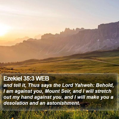 Ezekiel 35:3 WEB Bible Verse Image