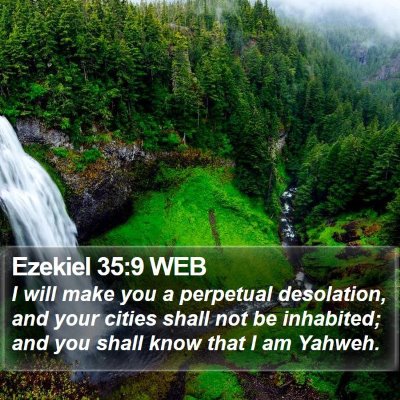 Ezekiel 35:9 WEB Bible Verse Image