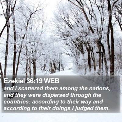 Ezekiel 36:19 WEB Bible Verse Image