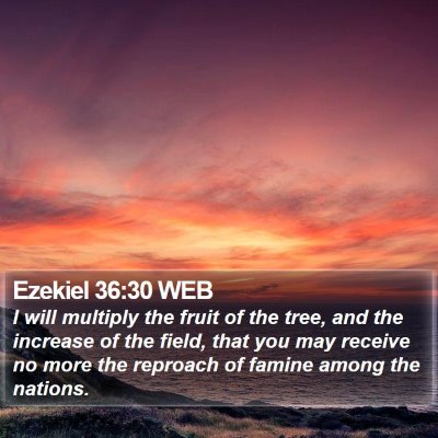 Ezekiel 36:30 WEB Bible Verse Image