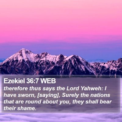 Ezekiel 36:7 WEB Bible Verse Image