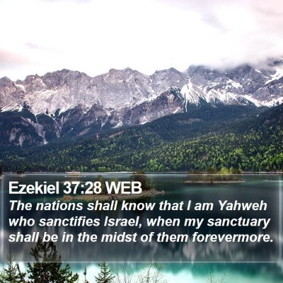 Ezekiel 37:28 WEB Bible Verse Image