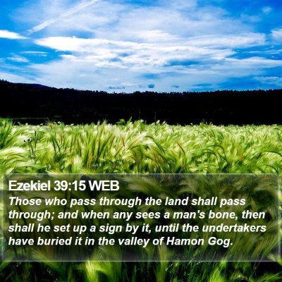 Ezekiel 39:15 WEB Bible Verse Image