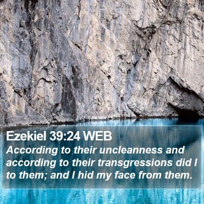 Ezekiel 39:24 WEB Bible Verse Image