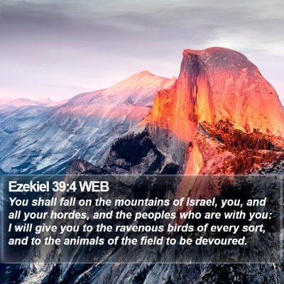 Ezekiel 39:4 WEB Bible Verse Image