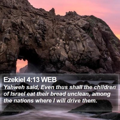 Ezekiel 4:13 WEB Bible Verse Image