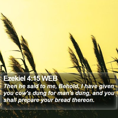 Ezekiel 4:15 WEB Bible Verse Image