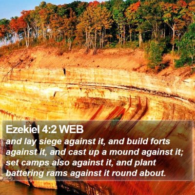 Ezekiel 4:2 WEB Bible Verse Image