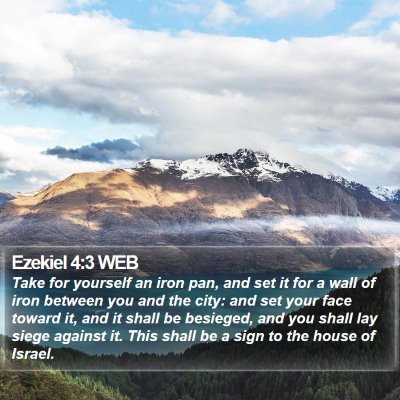 Ezekiel 4:3 WEB Bible Verse Image