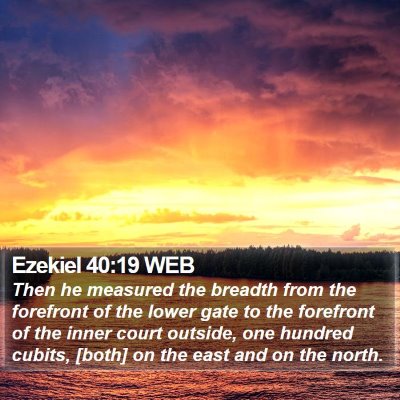 Ezekiel 40:19 WEB Bible Verse Image