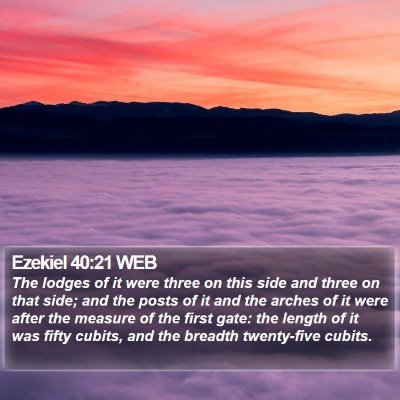 Ezekiel 40:21 WEB Bible Verse Image