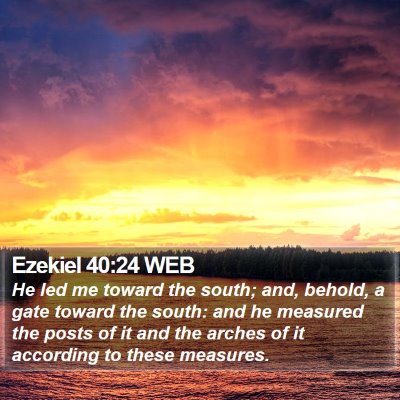 Ezekiel 40:24 WEB Bible Verse Image