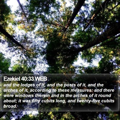 Ezekiel 40:33 WEB Bible Verse Image