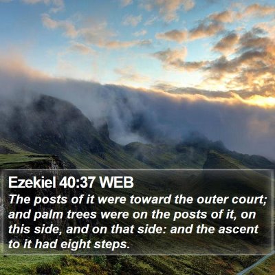 Ezekiel 40:37 WEB Bible Verse Image