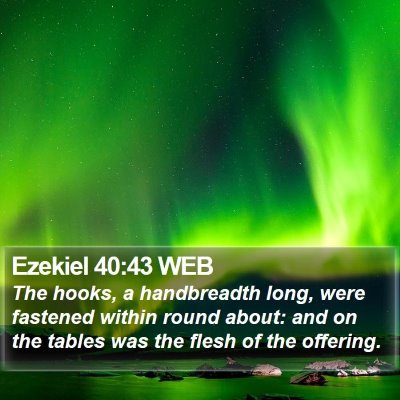 Ezekiel 40:43 WEB Bible Verse Image