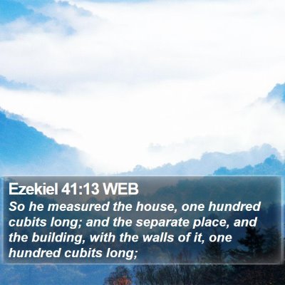 Ezekiel 41:13 WEB Bible Verse Image