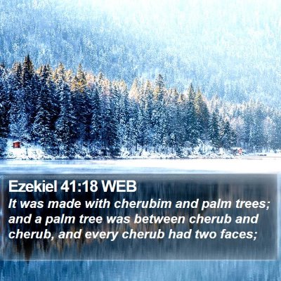 Ezekiel 41:18 WEB Bible Verse Image