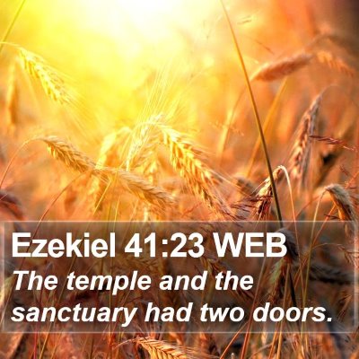 Ezekiel 41:23 WEB Bible Verse Image