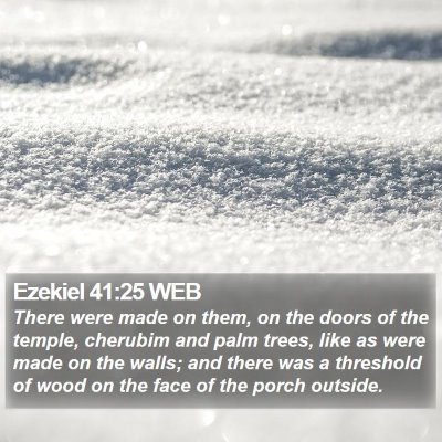 Ezekiel 41:25 WEB Bible Verse Image