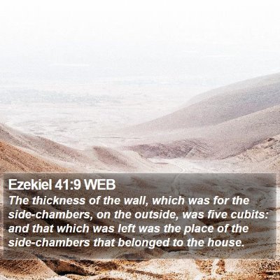 Ezekiel 41:9 WEB Bible Verse Image