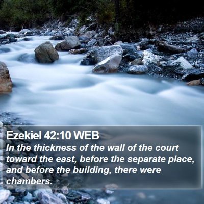 Ezekiel 42:10 WEB Bible Verse Image