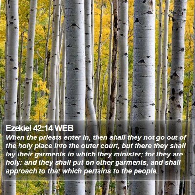 Ezekiel 42:14 WEB Bible Verse Image