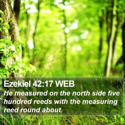 Ezekiel 42:17 WEB Bible Verse Image