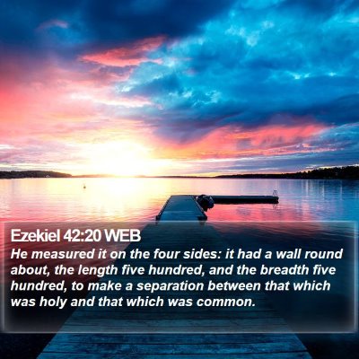 Ezekiel 42:20 WEB Bible Verse Image