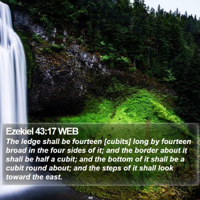 Ezekiel 43:17 WEB Bible Verse Image