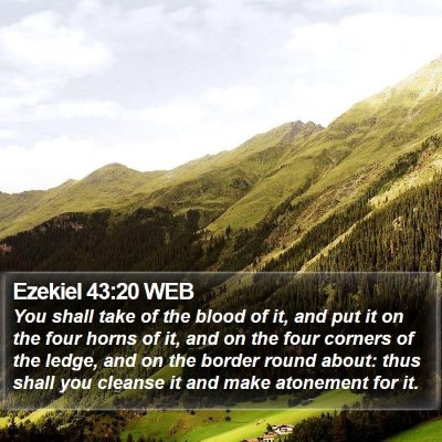 Ezekiel 43:20 WEB Bible Verse Image