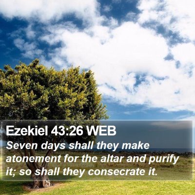 Ezekiel 43:26 WEB Bible Verse Image