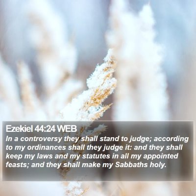 Ezekiel 44:24 WEB Bible Verse Image