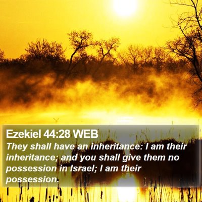 Ezekiel 44:28 WEB Bible Verse Image