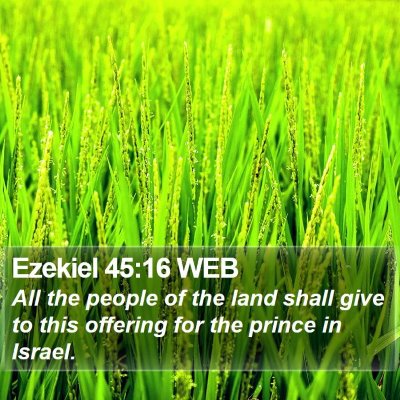 Ezekiel 45:16 WEB Bible Verse Image