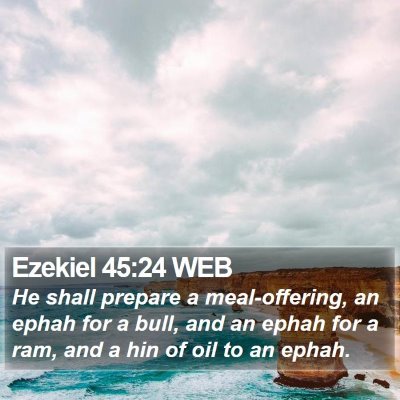 Ezekiel 45:24 WEB Bible Verse Image