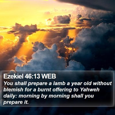 Ezekiel 46:13 WEB Bible Verse Image