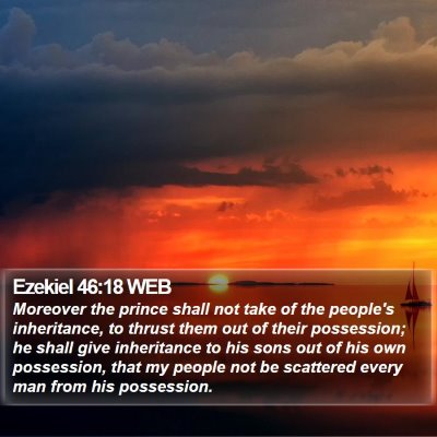 Ezekiel 46:18 WEB Bible Verse Image