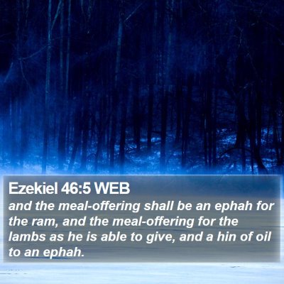Ezekiel 46:5 WEB Bible Verse Image